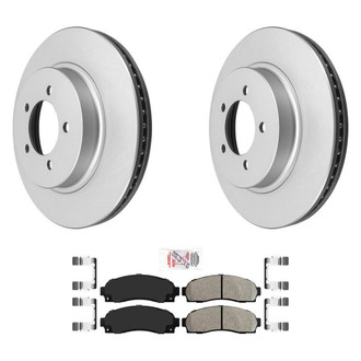 AmeriBRAKES® - AmeriPRO™ Plain Front Brake Kit with Semi-Metallic Pads