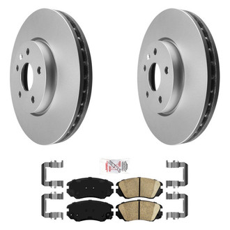 AmeriBRAKES® - AmeriPRO™ Plain Front Brake Kit with Ceramic Pads