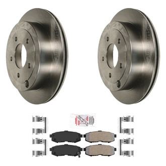 AmeriBRAKES® - AmeriPRO™ Plain Rear Brake Kit with Semi-Metallic Pads