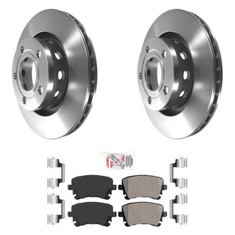 AmeriBRAKES® - AmeriPRO™ Plain Rear Brake Kit with Semi-Metallic Pads