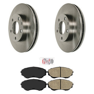 AmeriBRAKES® - AmeriPRO™ Plain Front Brake Kit with Semi-Metallic Pads
