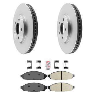AmeriBRAKES® - AmeriPRO™ Plain Front Brake Kit with Semi-Metallic Pads