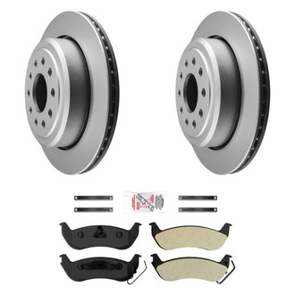 AmeriBRAKES® - AmeriPRO™ Plain Rear Brake Kit with Semi-Metallic Pads