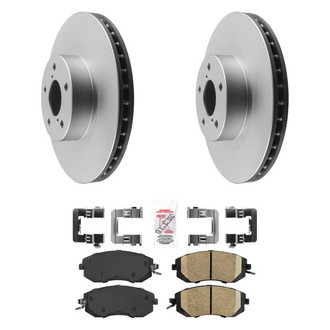 AmeriBRAKES® - AmeriPRO™ Plain Front Brake Kit with Ceramic Pads