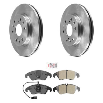 AmeriBRAKES® - AmeriPRO™ Plain Front Brake Kit with Semi-Metallic Pads
