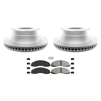 AmeriBRAKES® - AmeriPRO™ Plain Rear Brake Kit with Semi-Metallic Pads