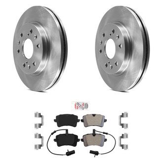 AmeriBRAKES® - AmeriPRO™ Plain Rear Brake Kit with Semi-Metallic Pads