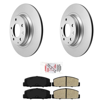 AmeriBRAKES® - AmeriPRO™ Plain Rear Brake Kit with Semi-Metallic Pads