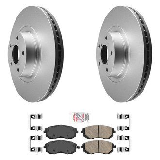 AmeriBRAKES® - AmeriPRO™ Plain Front Brake Kit with Ceramic Pads