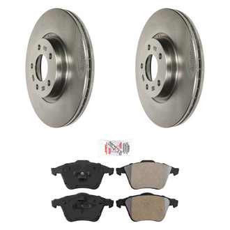 AmeriBRAKES® - AmeriPRO™ Plain Front Brake Kit with Semi-Metallic Pads
