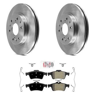 AmeriBRAKES® - AmeriPRO™ Plain Rear Brake Kit with Semi-Metallic Pads