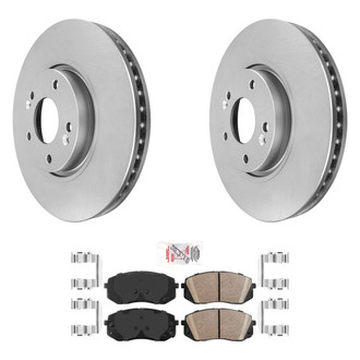 AmeriBRAKES® - AmeriPRO™ Plain Front Brake Kit with Ceramic Pads