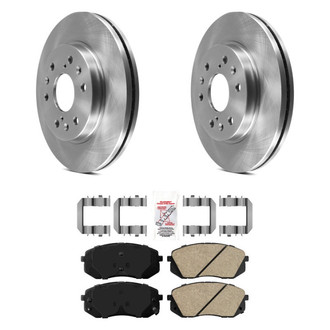 AmeriBRAKES® - AmeriPRO™ Plain Front Brake Kit with Ceramic Pads