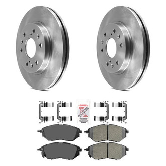 AmeriBRAKES® - AmeriPRO™ Plain Front Brake Kit with Semi-Metallic Pads