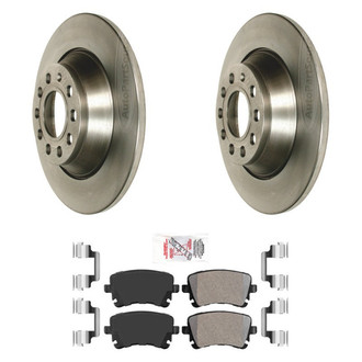 AmeriBRAKES® - AmeriPRO™ Plain Rear Brake Kit with Semi-Metallic Pads