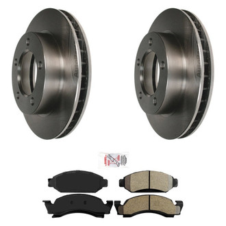 AmeriBRAKES® - AmeriPRO™ Plain Front Brake Kit with Semi-Metallic Pads