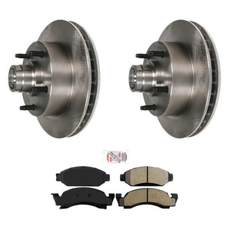 AmeriBRAKES® - AmeriPRO™ Plain Front Brake Kit with Semi-Metallic Pads