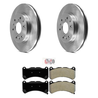AmeriBRAKES® - AmeriPRO™ Plain Front Brake Kit with Semi-Metallic Pads