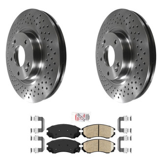 AmeriBRAKES® - AmeriPRO™ Plain Front Brake Kit with Ceramic Pads