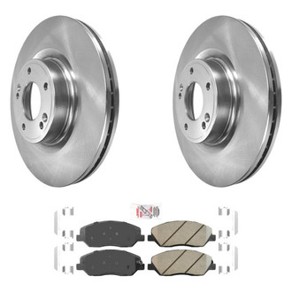 AmeriBRAKES® - AmeriPRO™ Plain Front Brake Kit with Ceramic Pads