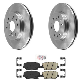 AmeriBRAKES® - AmeriPRO™ Plain Front Brake Kit with Ceramic Pads