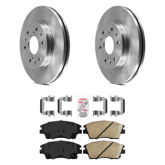 AmeriBRAKES® - AmeriPRO™ Plain Front Brake Kit with Ceramic Pads