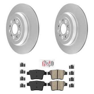 AmeriBRAKES® - AmeriPRO™ Plain Rear Brake Kit with Semi-Metallic Pads