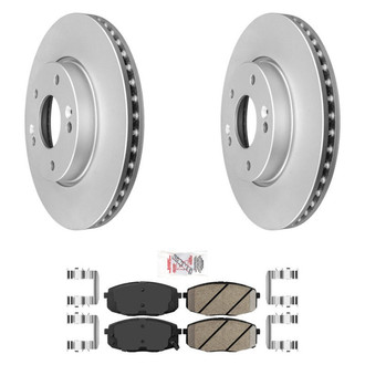 AmeriBRAKES® - AmeriPRO™ Plain Front Brake Kit with Ceramic Pads