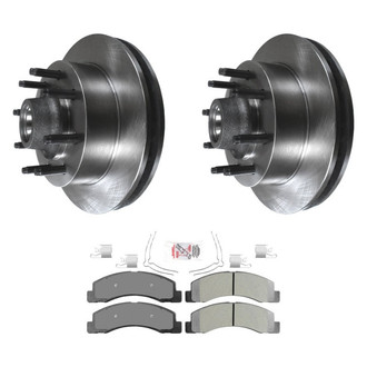 AmeriBRAKES® - AmeriPRO™ Plain Front Brake Kit with Semi-Metallic Pads
