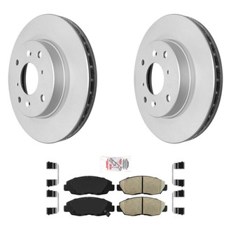 AmeriBRAKES® - AmeriPRO™ Plain Front Brake Kit with Ceramic Pads
