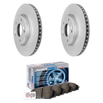 AmeriBRAKES® - AmeriPRO™ Plain Front Brake Kit with Ceramic Pads
