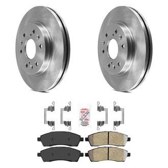 AmeriBRAKES® - AmeriPRO™ Plain Rear Brake Kit with Semi-Metallic Pads