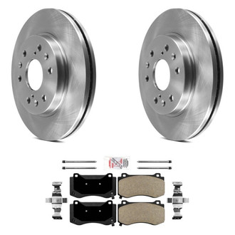 AmeriBRAKES® - AmeriPRO™ Plain Front Brake Kit with Semi-Metallic Pads