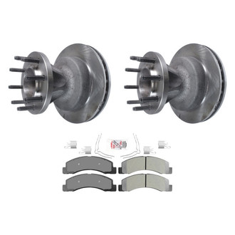 AmeriBRAKES® - AmeriPRO™ Plain Front Brake Kit with Semi-Metallic Pads