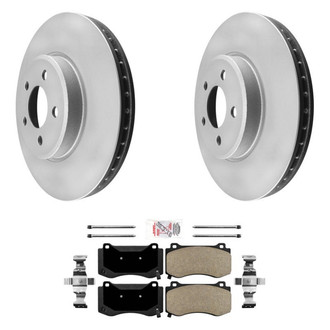 AmeriBRAKES® - AmeriPRO™ Plain Front Brake Kit with Semi-Metallic Pads