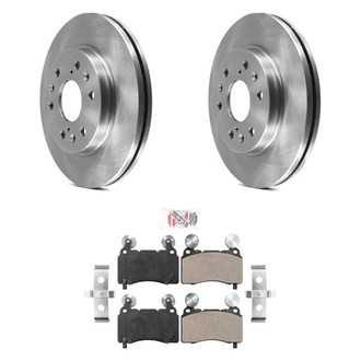 AmeriBRAKES® - AmeriPRO™ Plain Front Brake Kit with Semi-Metallic Pads