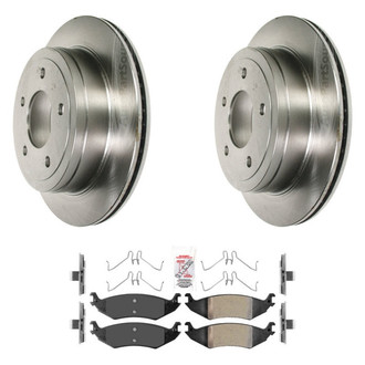 AmeriBRAKES® - AmeriPRO™ Plain Rear Brake Kit with Semi-Metallic Pads