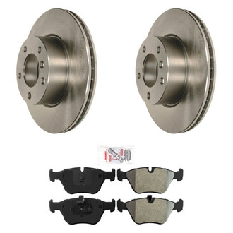 AmeriBRAKES® - AmeriPRO™ Plain Front Brake Kit with Semi-Metallic Pads