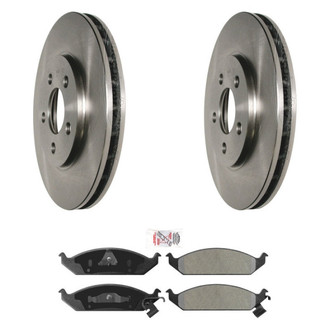 AmeriBRAKES® - AmeriPRO™ Plain Front Brake Kit with Semi-Metallic Pads