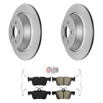AmeriBRAKES® - AmeriPRO™ Plain Rear Brake Kit with Semi-Metallic Pads