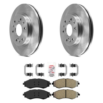 AmeriBRAKES® - AmeriPRO™ Plain Front Brake Kit with Semi-Metallic Pads