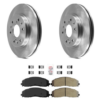 AmeriBRAKES® - AmeriPRO™ Plain Front Brake Kit with Semi-Metallic Pads