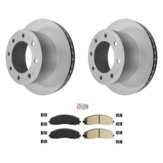 AmeriBRAKES® - AmeriPRO™ Plain Rear Brake Kit with Semi-Metallic Pads