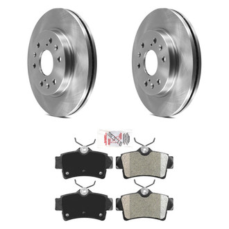 AmeriBRAKES® - AmeriPRO™ Plain Rear Brake Kit with Semi-Metallic Pads