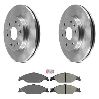AmeriBRAKES® - AmeriPRO™ Plain Front Brake Kit with Semi-Metallic Pads