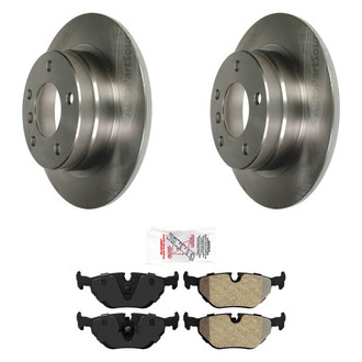 AmeriBRAKES® - AmeriPRO™ Plain Rear Brake Kit with Semi-Metallic Pads
