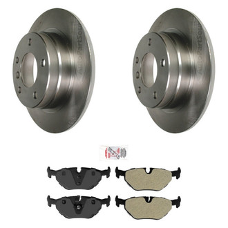 AmeriBRAKES® - AmeriPRO™ Plain Rear Brake Kit with Semi-Metallic Pads