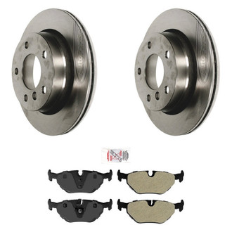 AmeriBRAKES® - AmeriPRO™ Plain Rear Brake Kit with Semi-Metallic Pads