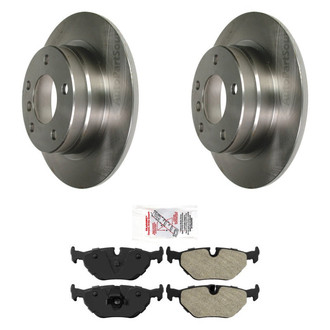 AmeriBRAKES® - AmeriPRO™ Plain Rear Brake Kit with Semi-Metallic Pads