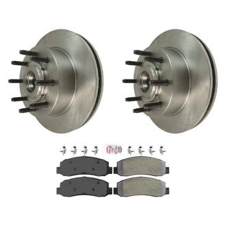 AmeriBRAKES® - AmeriPRO™ Plain Front Brake Kit with Semi-Metallic Pads